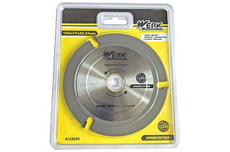 Диск пиляльний тризубий універсальний для КШМ 125 x 3T x 22.23 мм WERK