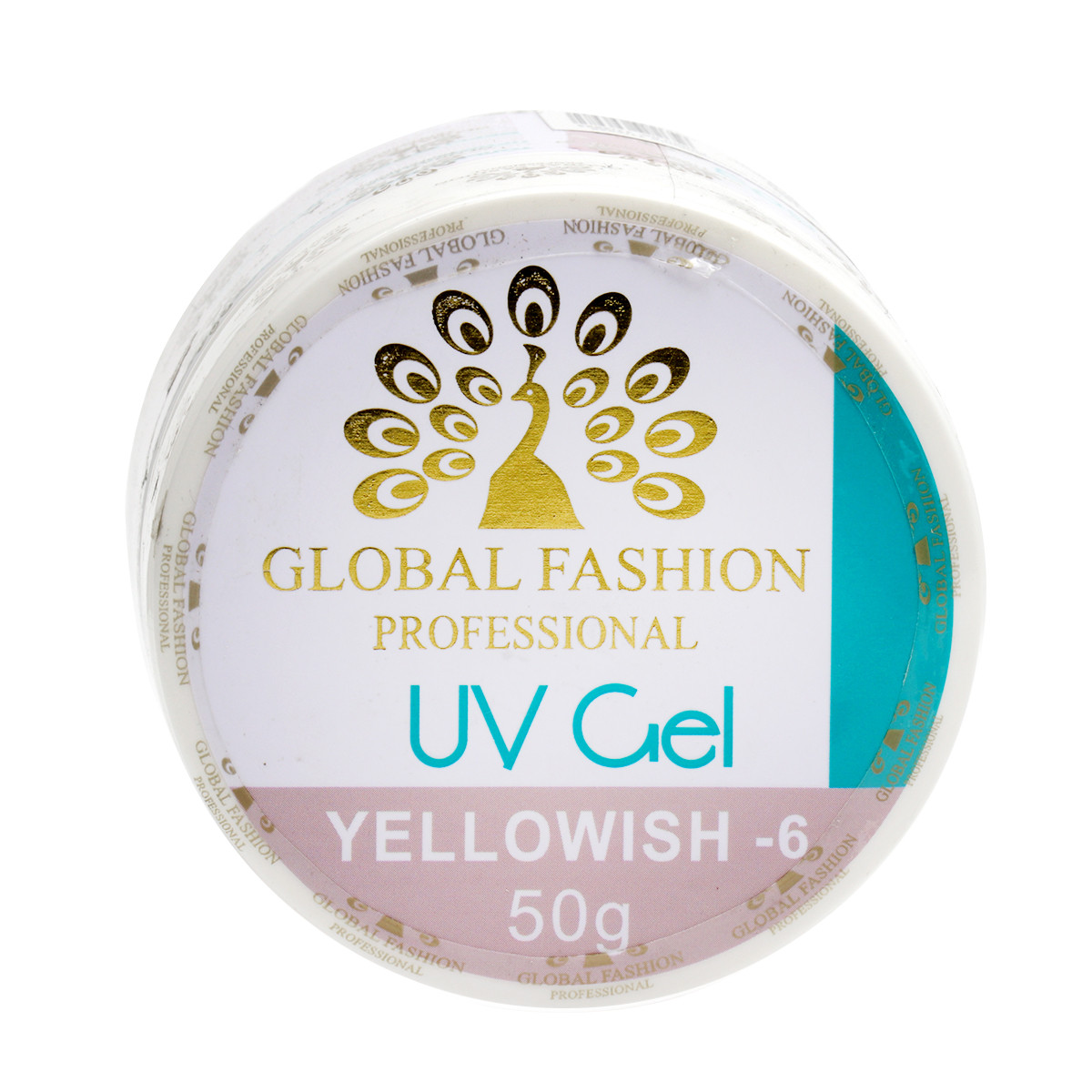 Гель для нарощування нігтів, камуфляж-6, Global Fashion Yellowish-6, 50g