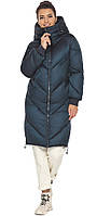 Куртка з манжетами жіночий колір синій оксамит модель 52410 р - 38 40 42