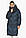 Куртка з манжетами жіночий колір синій оксамит модель 52410 р - 38 40 42, фото 6