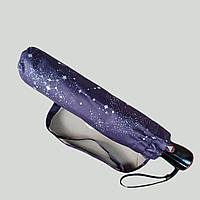 Женский однотонный фиолетовый зонт с созвездиями внутри
