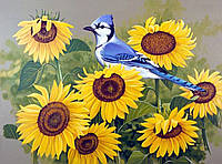 Картина за номерами 3D 2 в 1 алмазна мозаїка та розмальовка на підрамнику 40х50 см