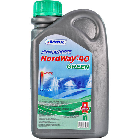 Антифриз (-40) МФК NordWay Green зелений 1л/0,87кг