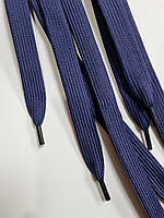 Шнурки плоский чехол поліестер 15мм синій 1,25м