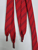 Шнурки плоский чехол поліестер 15мм червоний+синій 1,25м