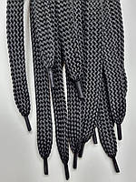 Шнурки плоский чехол поліестер 15мм чорний 1,25м