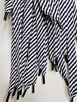 Шнурки плоский чехол поліестер 15мм синій+білий 1,25м