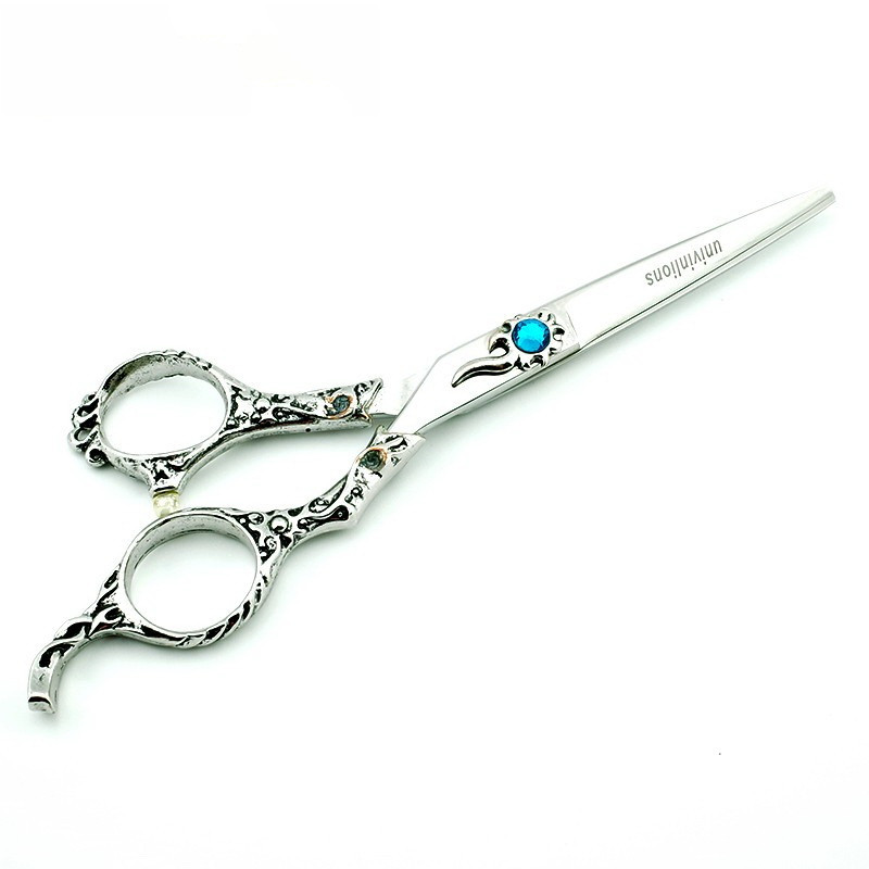 Професійні перукарські ножиці для стрижки 6 дюймів Японія 440С світло-блакитний камінь Univinlions