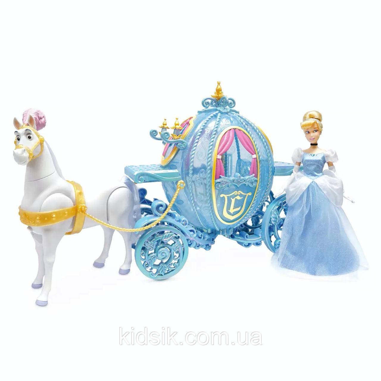 Класична лялька Попелюшка з каретою й конем ДеЛюкс Deluxe Disney, фото 1
