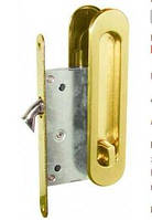Ручки USK для раздвижной двери с защёлкой I-05 PB цвет золото с фиксатором, ручка WC для сдвижной двери.