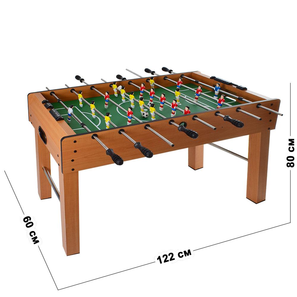 Футбол 1019А дерев'яний на ніжках дві м'ячами і шкалою ведення рахунку. Розміри столу: 122х60х80 см.