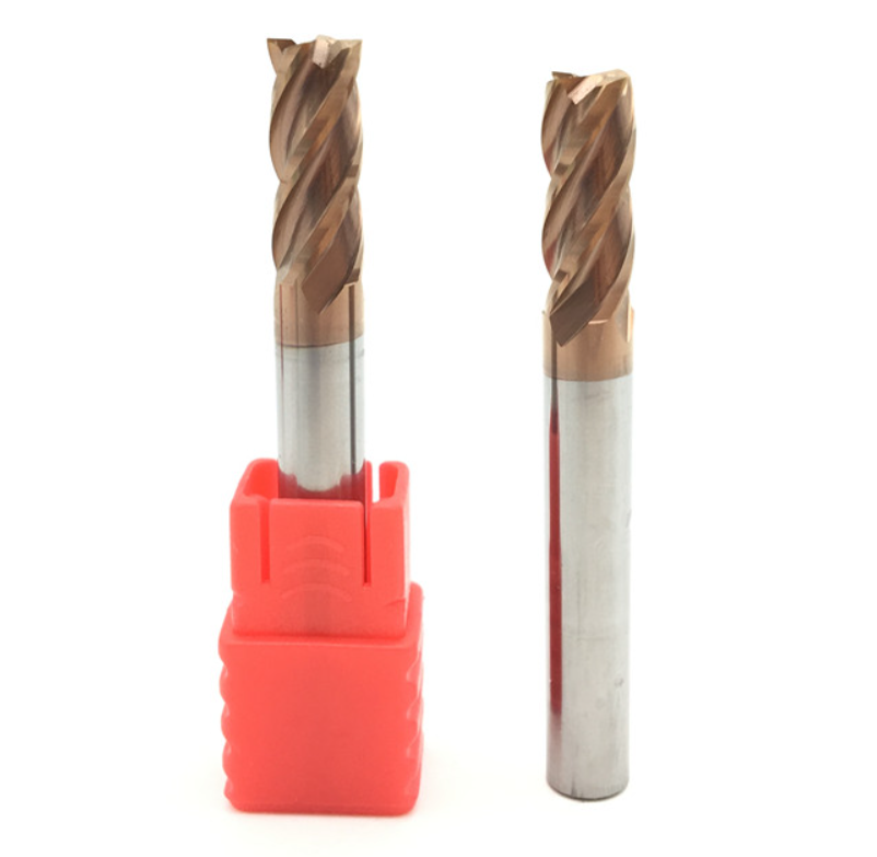 Плоска конічна фреза карбідна з плоским кінцем для ЧПУ HRC55 Jerray F4 D8 I25 L75 твердосплавна TiAlN