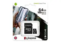 Карта памяти 64GB Kingston CANVAS Select Plus microSDXC Class 10