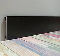Чорний алюмінієвий плінтус BEST DEAL 1/80 накладний, висота 80 мм, довжина 2,5 м