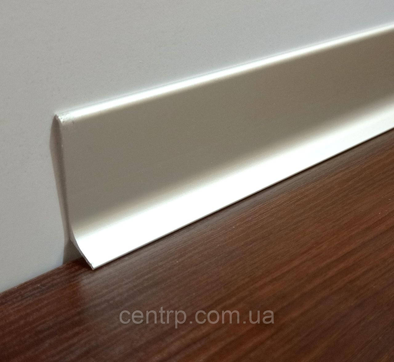Плинтус накладной алюминиевый BEST DEAL 3/40 Серебро матовое, высота 40 ...