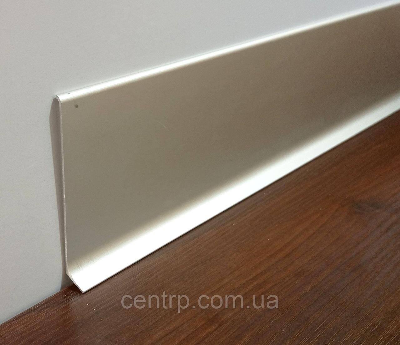Алюмінієвий плінтус BEST DEAL 3/60 Срібло матове, висота 60 мм, довжина 2,5 м, фото 1