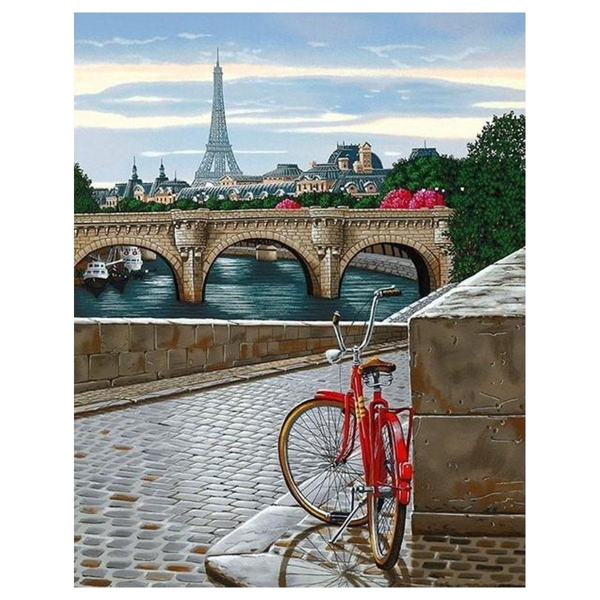 Алмазна мозаїка SANTI "На березі Сени", 30*40см