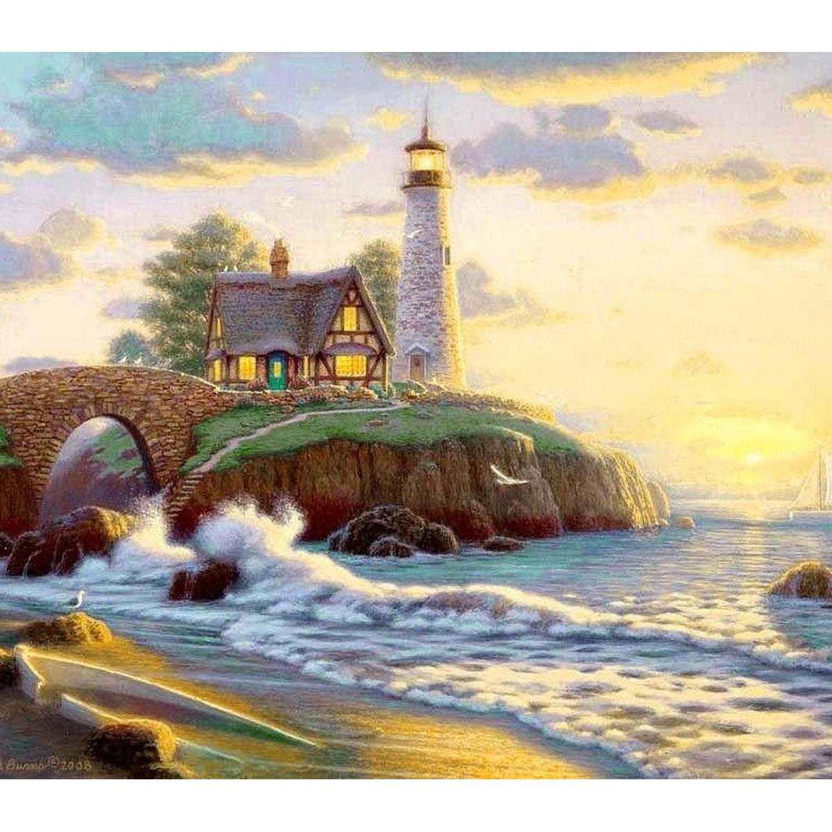 Алмазна мозаїка SANTI "Будинок біля моря", 30*40см