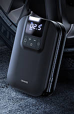 Автомобільний насос (компресор в машину) Usams US-ZB215 Mini Car Air Pump Чорний (CQBZB21501), фото 5