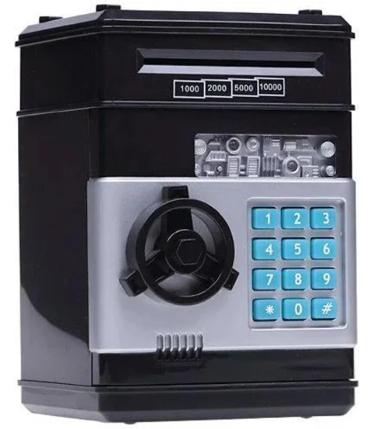 Дитяча скарбничка сейф NUMBER BANK 6844 з кодовим замком і купюроприймачем для паперових грошей і монет