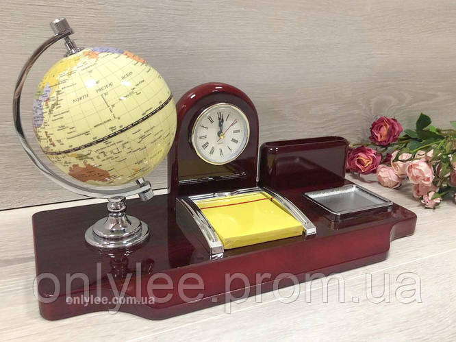 Стильный настольный набор для руководителя с глобусом и часами, цена ...