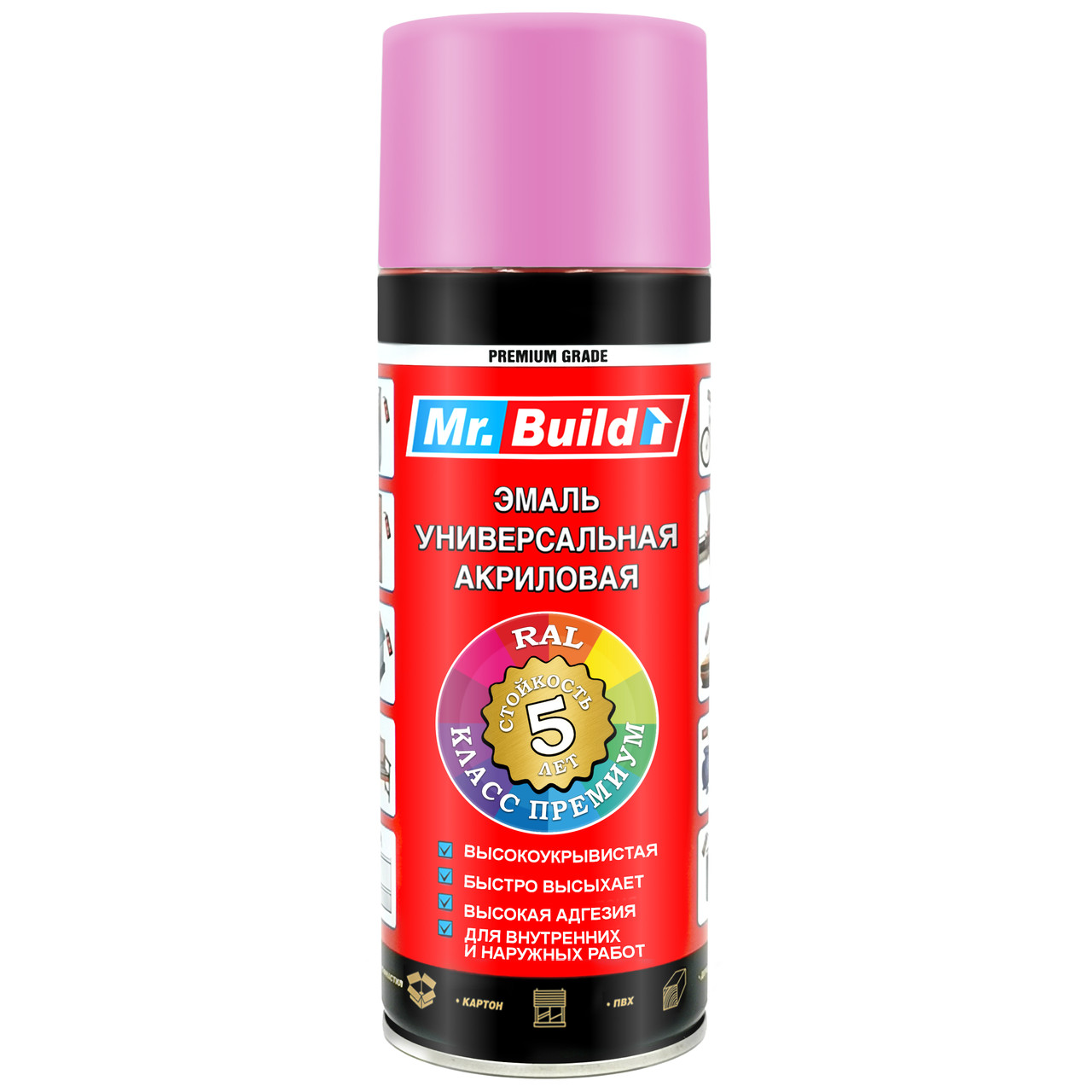 Емаль 4003 Рожева універсальна аерозоль 400 мл Mr.Build