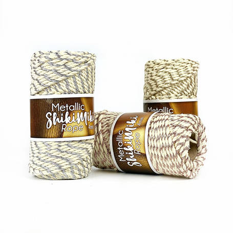 Еко шнур Macrame Rope з глітером 4 мм