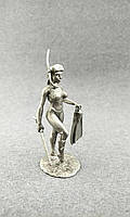 Фигурка статуэтка скульптура девушка водолаз плавец подводник в ластах сплав олова подводное ружье охотник