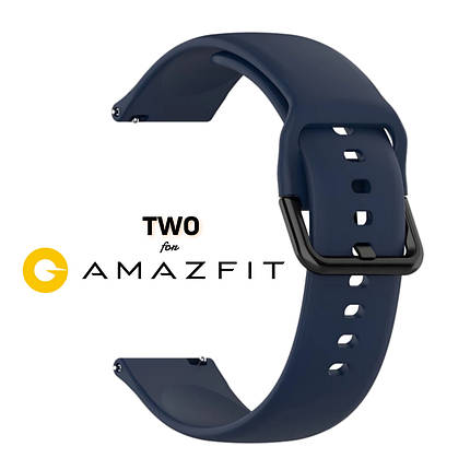 Ремінець для Xiaomi Amazfit GTS (AC) Dark Blue, фото 1