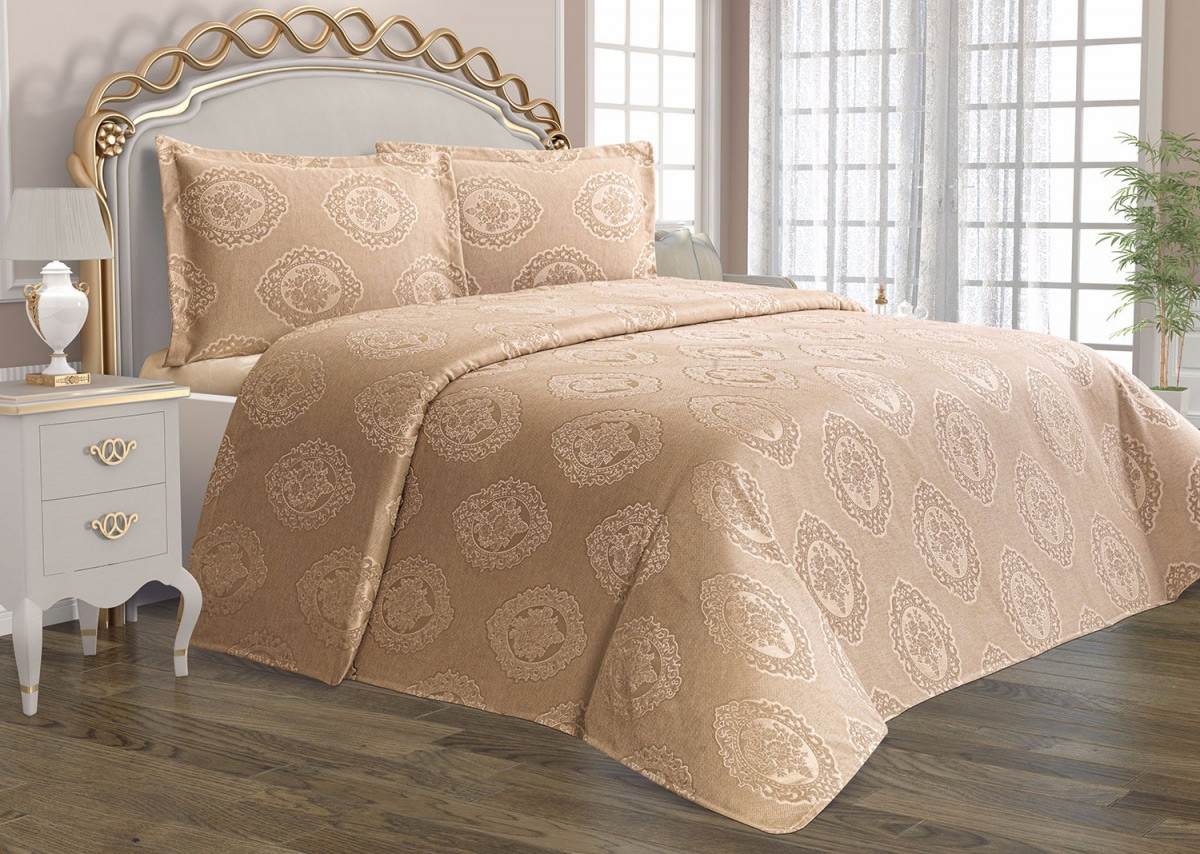 Покривало з наволочками Tropik home Lotus Beige