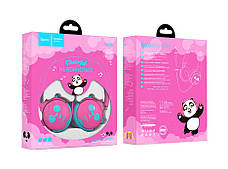 Навушники накладні провідні HOCO W31 PANDA Cheerful Headphones Рожевий/ Блакитний (W31ROSE), фото 6