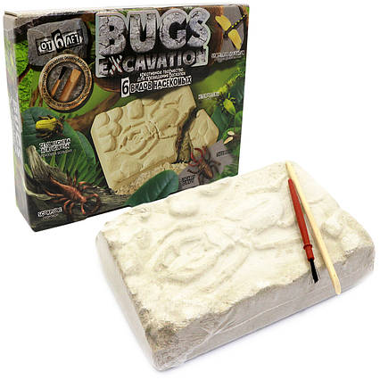 Розкопки комах Жуки «Bugs Excavation» Danko Toys, 6 видів, 24*20*5 см (BEX-01-02)