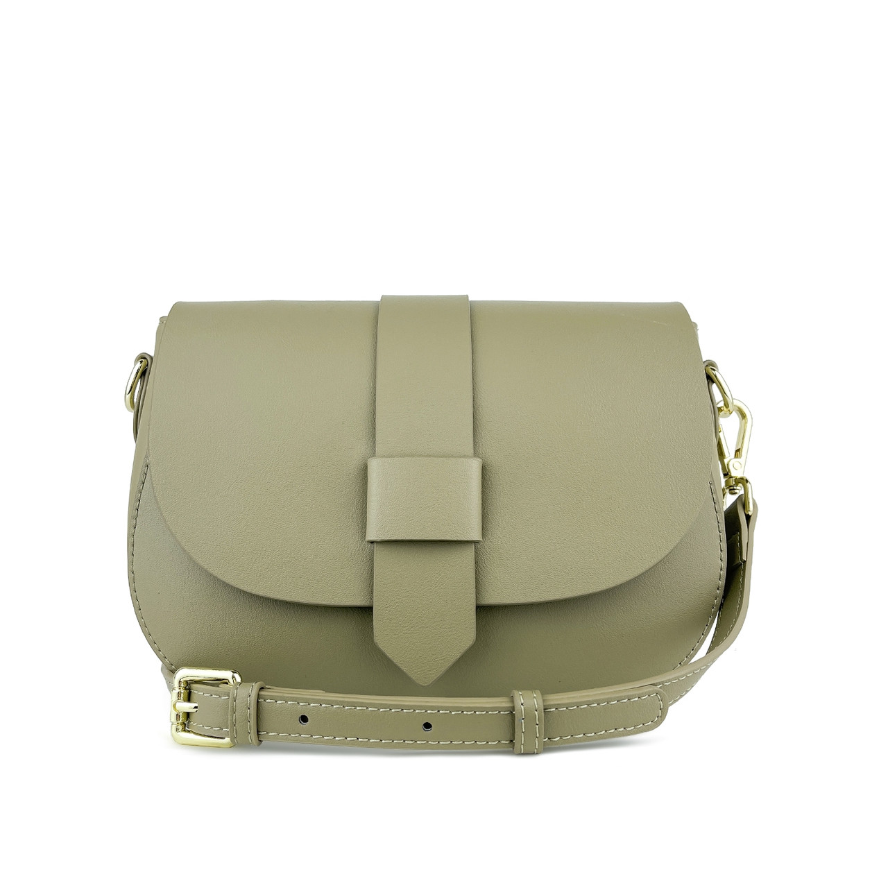 Жіноча сумка через плече крос-боді оливкова шкіряна маленька Fashion 356