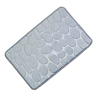 Килимок для ванної протиковзний на гумовій основі, сірий