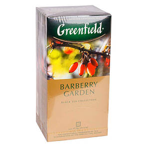 Чай кенійський чорний байховий з ягодами і ароматом барбарису Barberry Garden Greenfield (25пакетиків)