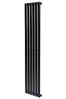 Вертикальный дизайнерский радиатор отопления ARTTIDESIGN Rimini 6/1800/354 чёрный матовий