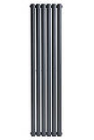 Вертикальний дизайнерський радіатор опалення ARTTIDESIGN Rimini 6/1800/354 сірий матовий, фото 4