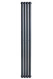 Вертикальний дизайнерський радіатор опалення ARTTIDESIGN Rimini II 4/1500/236/50 сірий матовий, фото 4