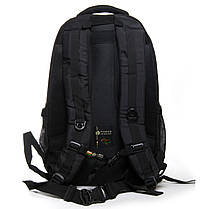 Рюкзак туристичний на 43 літри для ноутбука 15" чорний тканинний чоловічий великий на два відділи 50x35x25 см Power in Eavas 8212, фото 3
