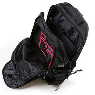 Рюкзак туристичний на 43 літри для ноутбука 15" чорний тканинний чоловічий великий на два відділи 50x35x25 см Power in Eavas 8212, фото 2