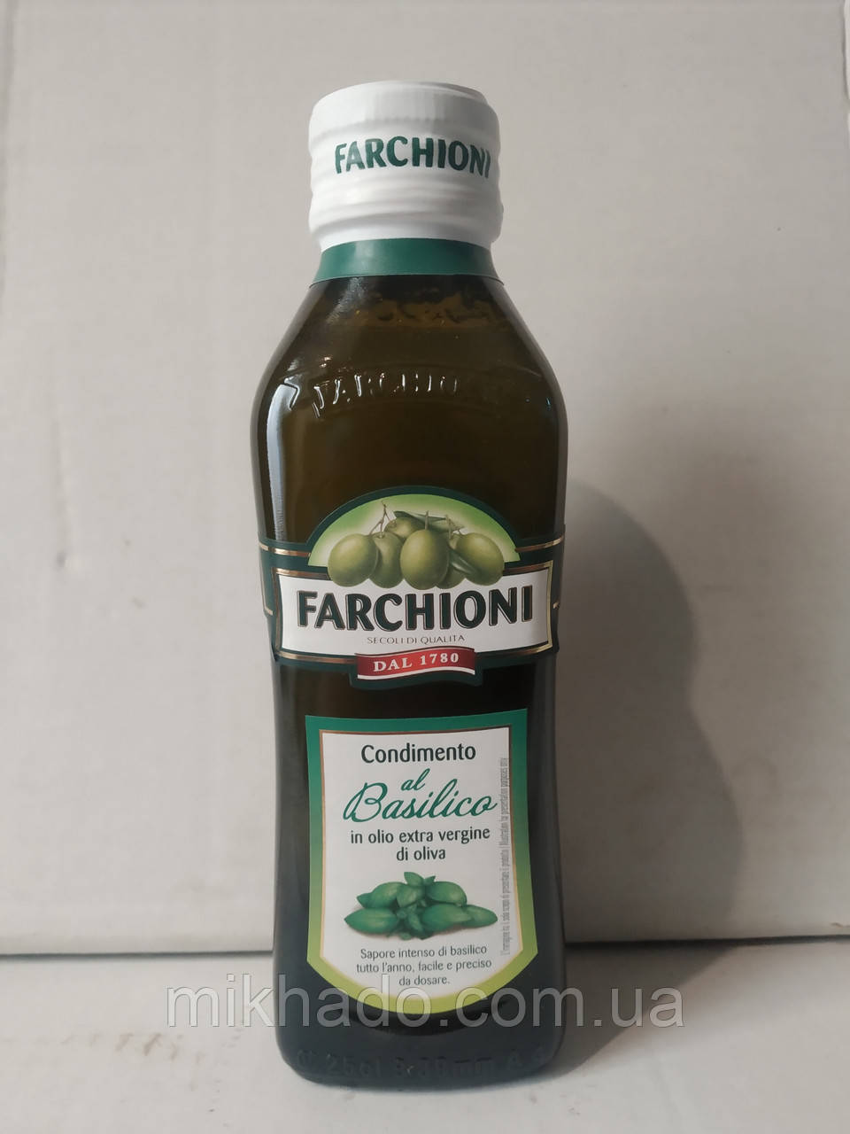 Масло Оливковое с Базиликом Farchioni Basilico 250 Мл — Купить Недорого ...