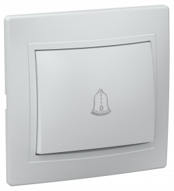 Вимикач 1-кнопковий кнопковий дзвінок ВСк10-1-0-КБ 10А КВАРТА білий IEK