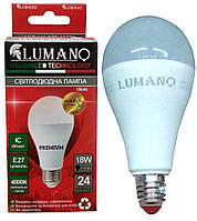 Лампа LED A65-18W-E27-4000K 1620Lm TM LUMANO