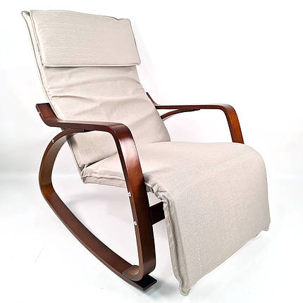 Крісло гойдалка Avko ARC003 Walnut Beige, фото 1