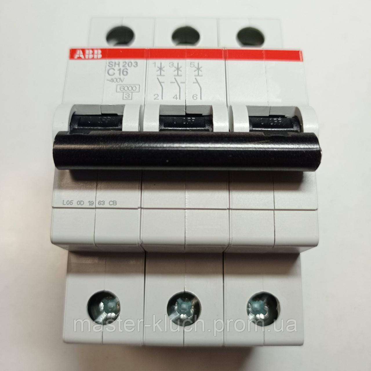 Автоматический выключатель АВВ 16А SH203 C16 - фото 4 - id-p43558891