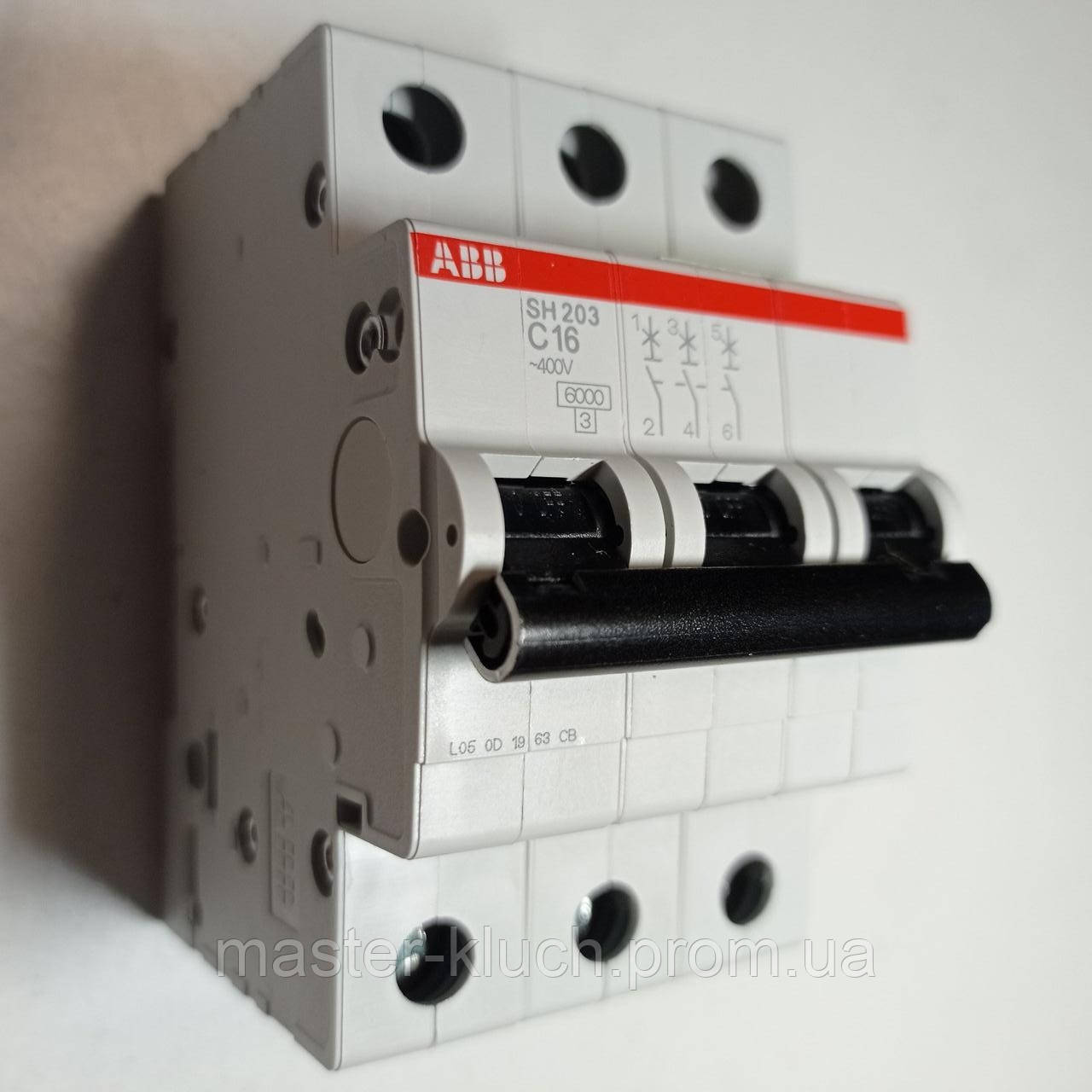 Автоматический выключатель АВВ 16А SH203 C16 - фото 3 - id-p43558891