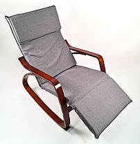 Крісло гойдалка Avko ARC001 Walnut Gray, фото 3