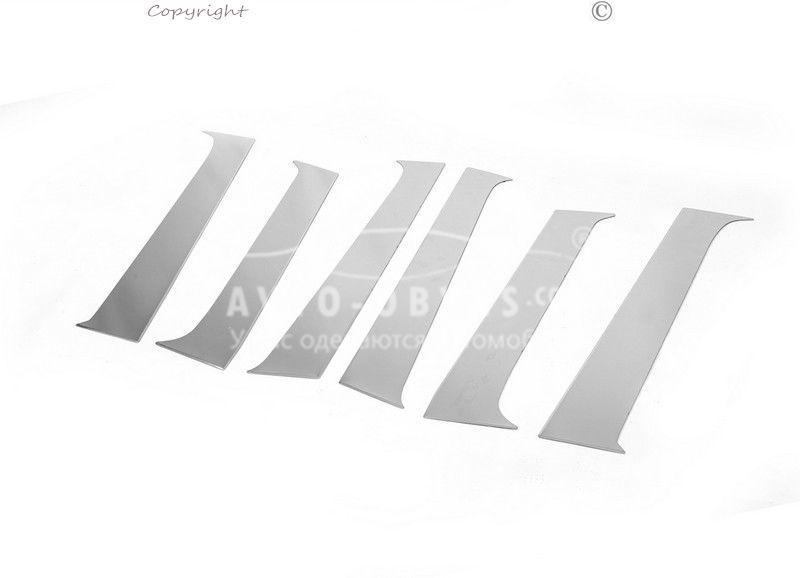 Накладки на молдинги дверних стійок Renault Duster 2010-2017 нерж, фото 1