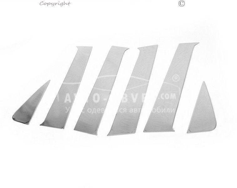 Накладки на молдинги дверних стійок Renault Duster 2018-... нерж, фото 1