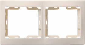 Рамка 2-місна горизонтальна РГ-2-ККм КВАРТА кремовий IEK